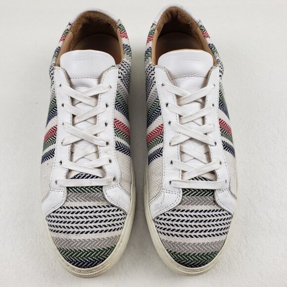 Taft Classic Striped Sneaker Mens 9 Multicolor Lace Up Casual Shoe Portugal - Picture 3 of 14